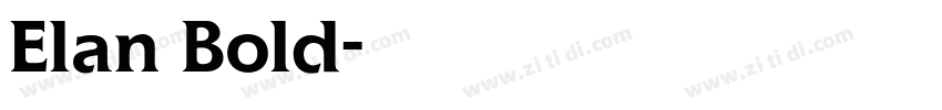 Elan Bold字体转换